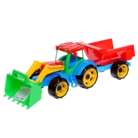 Трактор &laquo;Трудяга&raquo;, с прицепом, МИКС