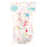 Шар фольгированный 5" &laquo;Набор цифр от 0 до 9 на палочке&raquo;, белый