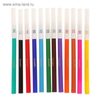 Фломастеры 12 цветов Luxor Coloring, смываемые, картон, европодвес Фломастеры 12 цветов Luxor Coloring, смываемые, картон, европодвес