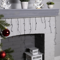 Гирлянда &laquo;Бахрома&raquo; 3 &times; 0.5 м, IP20, тёмная нить, 80 LED, свечение жёлтое, 8 режимов, 220 В