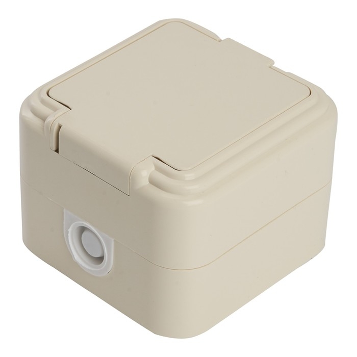 Розетка 1-местная с заземляющим контактом, с крышкой, 250В, 16А, IP44, PST16-21-44 (RA 16-21 1022741