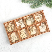 Набор заготовок в коробочке &laquo;Ёлочные украшения&raquo; 24 элемента