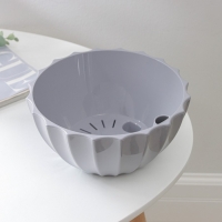 Кашпо для цветов с автополивом &laquo;Ракушка&raquo;, 2,4 л, d=22см, h=10,5 см, цвет серый