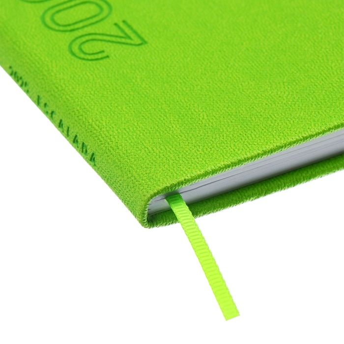 Еженедельник датированный 2025 года, 85х145 мм, 64 листа ESCALADA, твердая обложка из искусственной кожи, блинтовое тиснение, блок 70 г/м&sup2;, зелёный