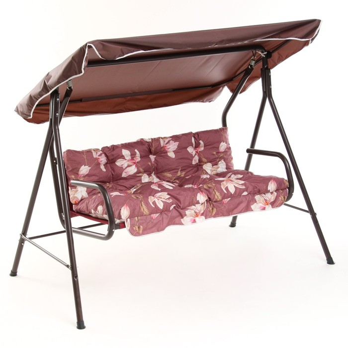 Качели садовые Качели садовые "Муза" 120 х 190 х 150 см, макс. нагрузка 180 кг, красный