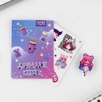 Значок с наклейками &laquo;Аниме girl&raquo;, 6.5 х 9 см