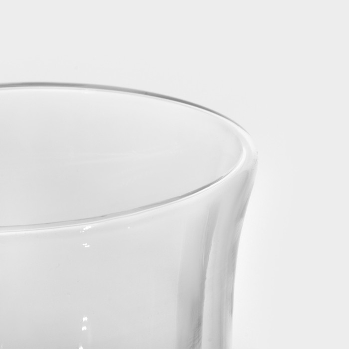 Стакан стеклянный с двойными стенками &laquo;Поль. Дуо волнистый&raquo;, 200 мл