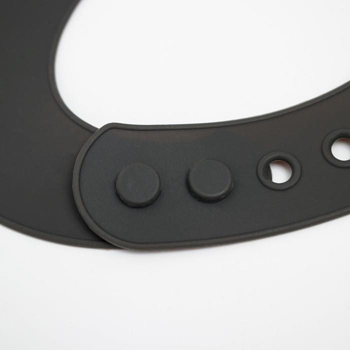 Нагрудник для кормления &laquo;Гороскоп&raquo; силиконовый с карманом, цвет серый