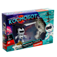 Летающая игрушка &laquo;Космобот с бластером&raquo;, работает от аккумулятора, цвет МИКС
