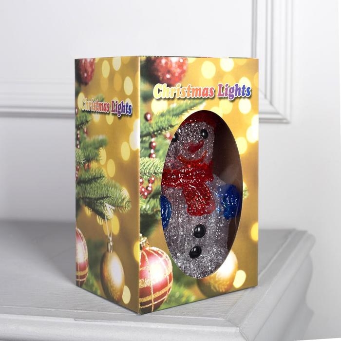 Светодиодная фигура &laquo;Снеговик&raquo; 11 &times; 22 &times; 11 см, акрил, 24 LED, батарейки ААх2 (не в комплекте), свечение мульти (RGB)