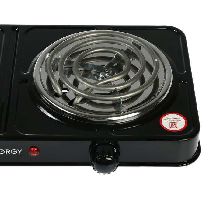 Плитка электрическая ENERGY EN-904B, 2000 Вт, 2 конфорки, чёрная Плитка электрическая ENERGY EN-904B, 2000 Вт, 2 конфорки, чёрная