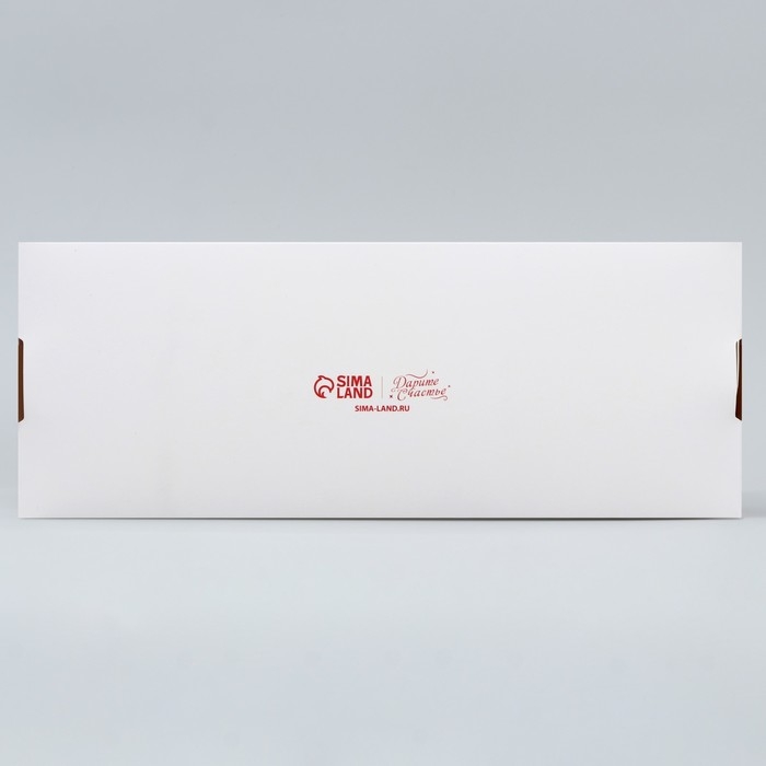 Кондитерская упаковка, коробка для кекса с окном, &laquo;Бант&raquo;, 26 х 10 х 8 см