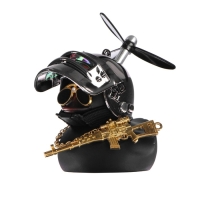 Утка с пропеллером черная, шлем хром Утка с пропеллером черная, шлем хром