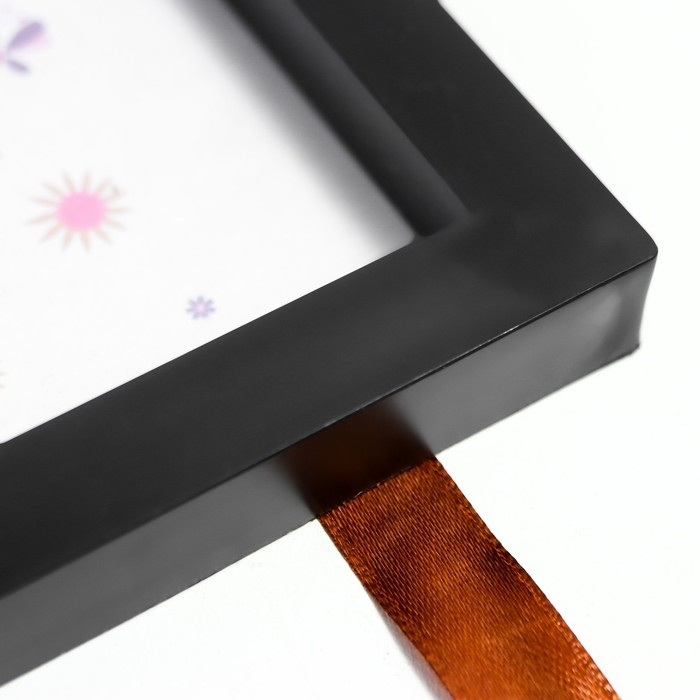 Фоторамка тройная на тесьме  L-3 10х15 см  черный (пластиковый экран)