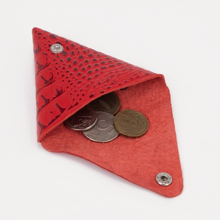 Футляр для монет/наушников на кнопке, цвет красный Футляр для монет/наушников на кнопке, цвет красный