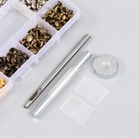 Набор заклёпок 244 шт 12 видов (8х8 мм; 6х6 мм) с молотком