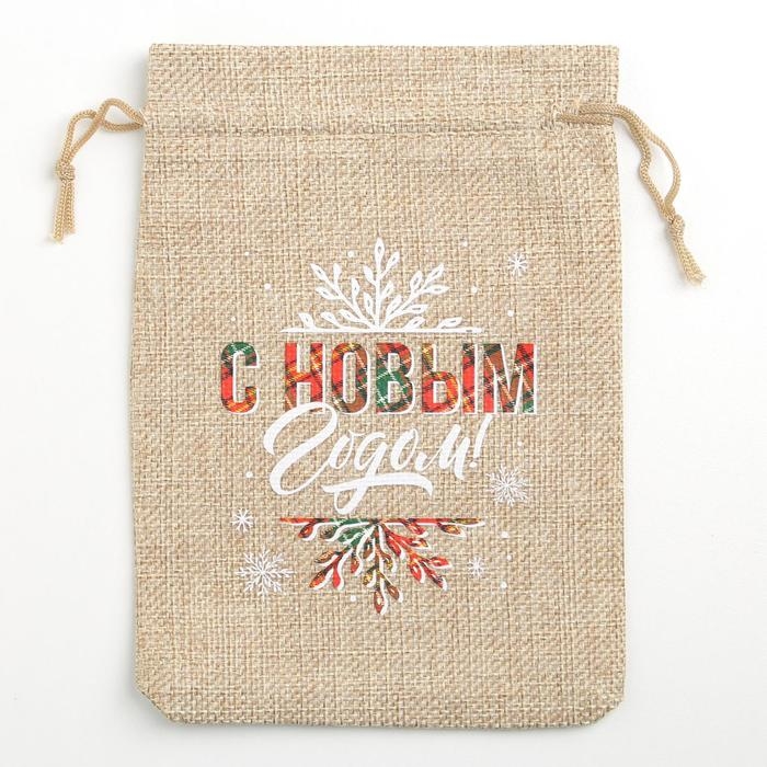 Мешок с термонаклейкой &laquo;С Новым годом&raquo;, 13 х 18 см +/- 1.5 см, Новый год