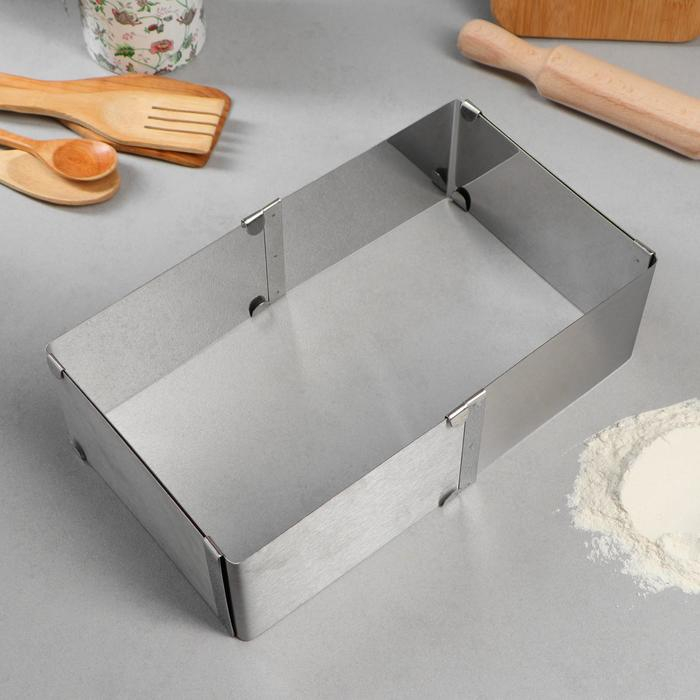 Форма для выпечки с регулировкой размера &laquo;Квадратная&raquo;, h-8,5 см, 16х16 - 28х28 см