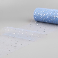 Фатин с блёстками, 15 см, 11 &plusmn; 1 г/кв.м, 23 &plusmn; 1 м, цвет голубой №21