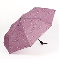 Зонт автоматический &laquo;Капли&raquo;, 3 сложения, 8 спиц, R = 47/55 см, D = 110 см, рисунок МИКС