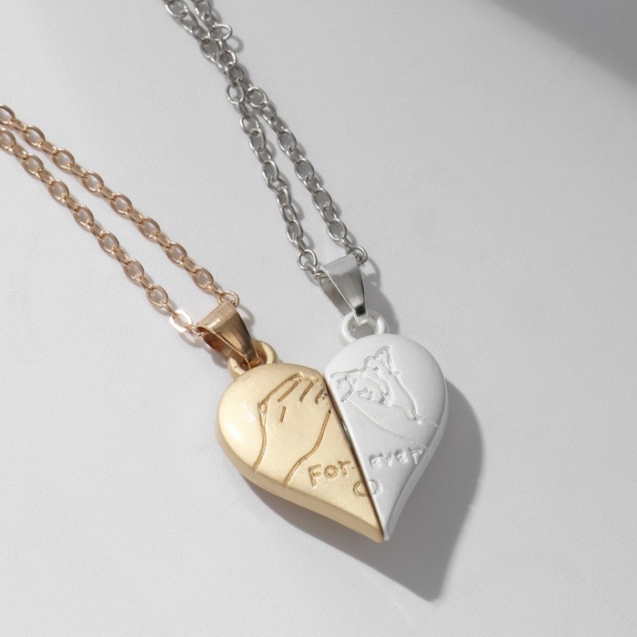 Кулоны &laquo;Неразлучники&raquo; на магните, мир, цвет МИКС, 45 см