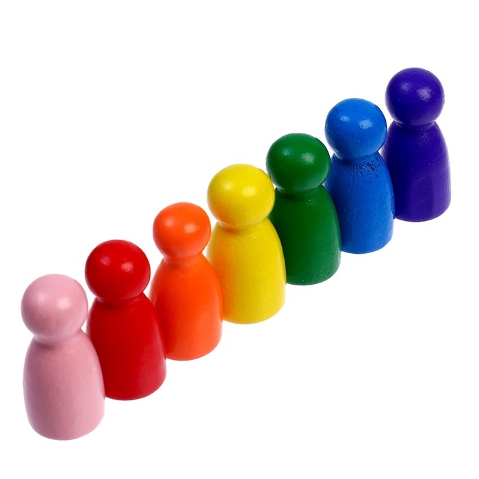 Набор фигурок для изучения счёта &laquo;Пешки&raquo; 50 шт. МИКС