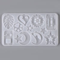 Форма силиконовая универсальная для создания сережек, кулонов, брелков - 12 шт.