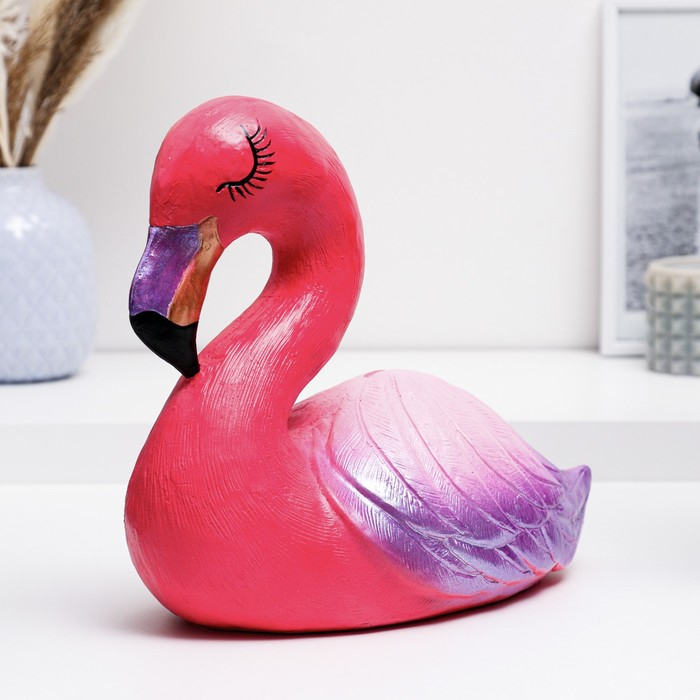 Копилка Копилка "Фламинго большой" розовый с фиолетовым, 24см