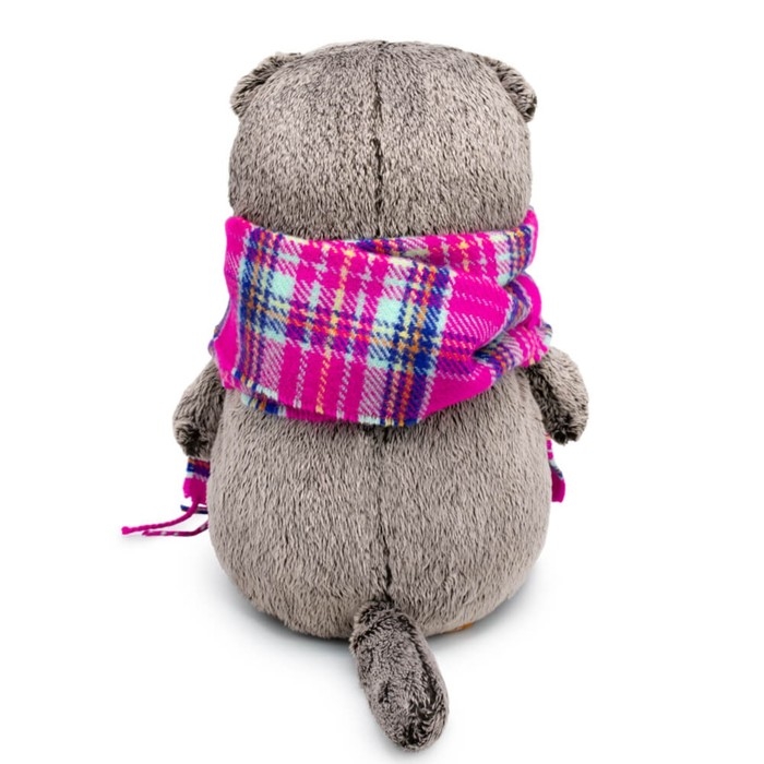 Мягкая игрушка &laquo;Басик&raquo;, в ярко-розовом шарфе, 22 см