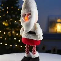 Фигура текстиль &laquo;Дед Мороз&raquo; 55-84 см, телеск-е ножки, 1LED, LR1130х3 (в компл.), Т/БЕЛЫЙ