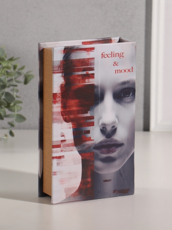 Сейф-книга дерево кожзам "Мода. Чувства. Настроение" 21х13х5 см