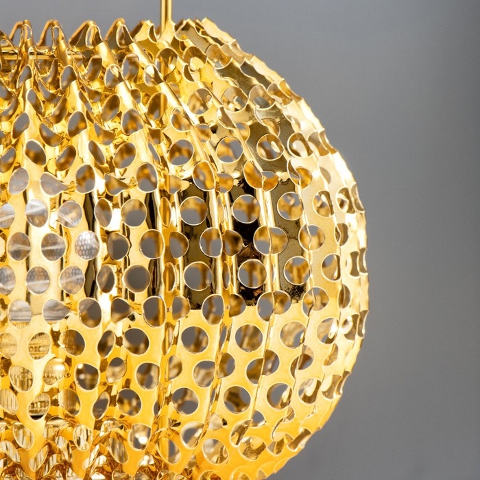 Ночник "Деки" LED от батареек 2хААА золото 19х19х17 см RISALUX