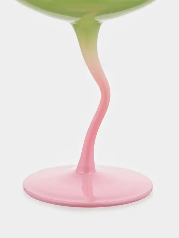 Бокалы для вина Pint, 465 мл, 8&times;19 см, набор 2 шт., стекло, зелёные, белые