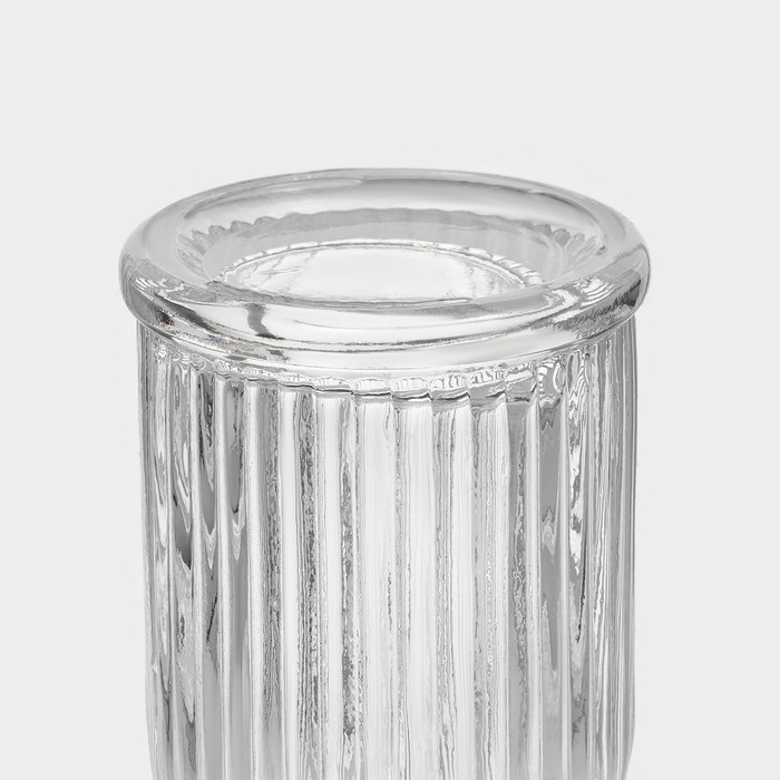 Банка для хранения сыпучих продуктов Доляна &laquo;Афина&raquo;, 40 мл, 4,2&times;10 см, стекло