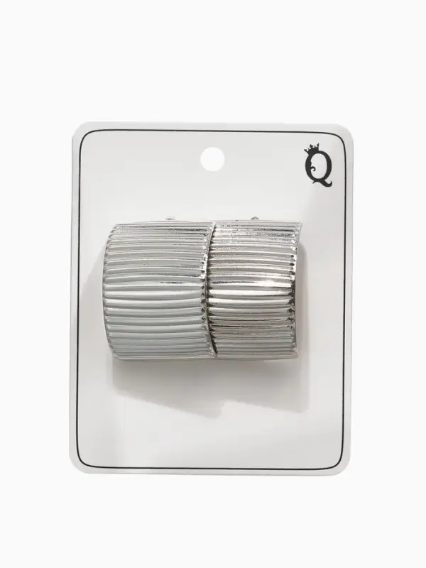 Серьги металл "Дуга" тренд, цвет серебро