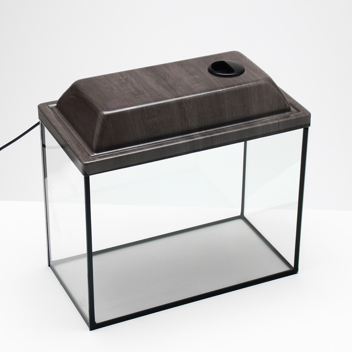 Аквариум "Прямоугольный" с крышкой, 20 литров, 36 х 19 х 29/34 см, венге