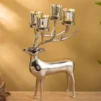 Подсвечник на 4 свечи "Олень" 17х26,5х38 см, алюминий