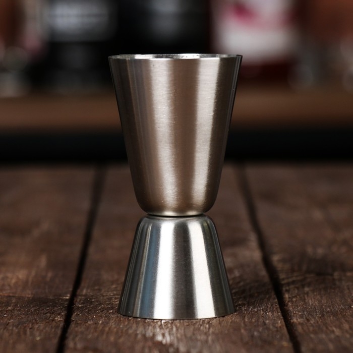 Набор для приготовления коктейлей &laquo;Король бара&raquo;, гейзер, джиггер, шейкер 600 мл, стрейнер, ложка