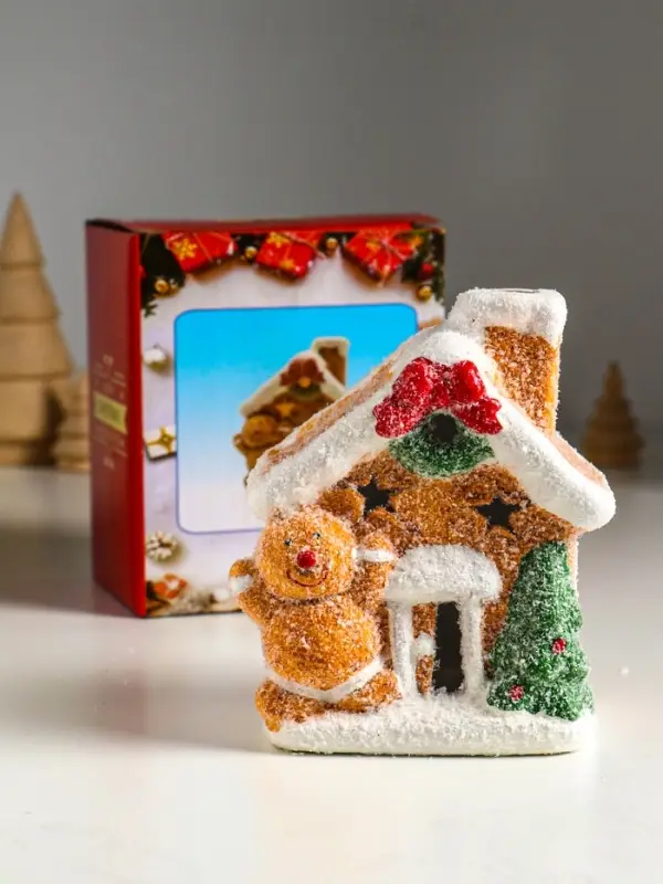 Сувенир керамика свет "Пряничка у домика" МИКС 8,5х6х11,5 см