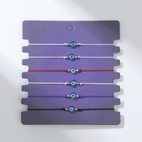 Браслет-оберег &laquo;Нить желаний&raquo; набор 6 шт., глазик, цветной