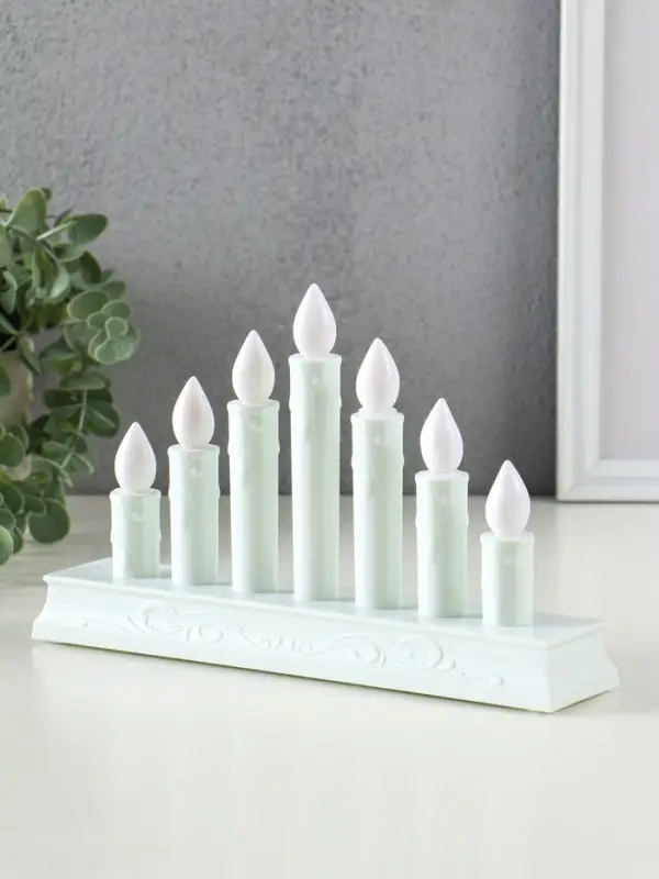 Светодиодная свеча LED RISALUX &laquo;Семь свечей&raquo; 3хAAA белый 23,7х5х15 см