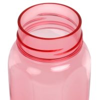 Бутылка для воды спортивная прозрачная, 450 мл, 20 х 8 см, розовая