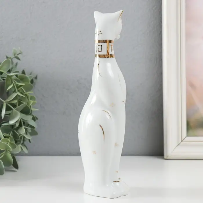 Фигурка керамика &laquo;Кошка египетская, белая&raquo; 21&times;5.5&times;6 см