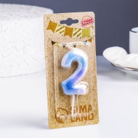 Свеча в торт на шпажке "Звездопад", цифра 2, 5,5 см Свеча в торт на шпажке "Звездопад", цифра 2, 5,5 см