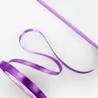 Лента атласная, 6 мм, 23&plusmn;1 м, тёмно-фиолетовая