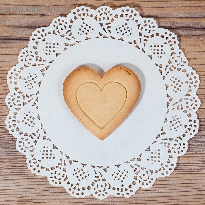 Форма для печенья &laquo;Сердце&raquo;, вырубка, штамп, 6,3&times;6,6&times;1,5 см, цвет красный
