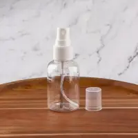 Бутылочка для хранения, с распылителем, со шкалой деления, 50 мл, белая, прозрачная