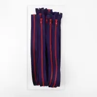 Молния &laquo;Трактор&raquo;, №5, разъёмная, замок автомат, 70 см, синяя, красная