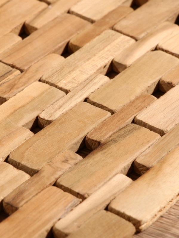 Коврик из тикового дерева, 30х20х0,7 см