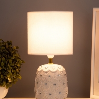 Лампа настольная "Букет" 1х40Вт Е14 белый 14,5х14,5х30см МОДЕЛЬ: Лампа настольная "Букет" 1х40Вт Е14 белый 14,5х14,5х30см МОДЕЛЬ: